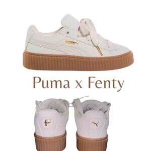 Puma x Fenty Women's White and Tan Sneakers